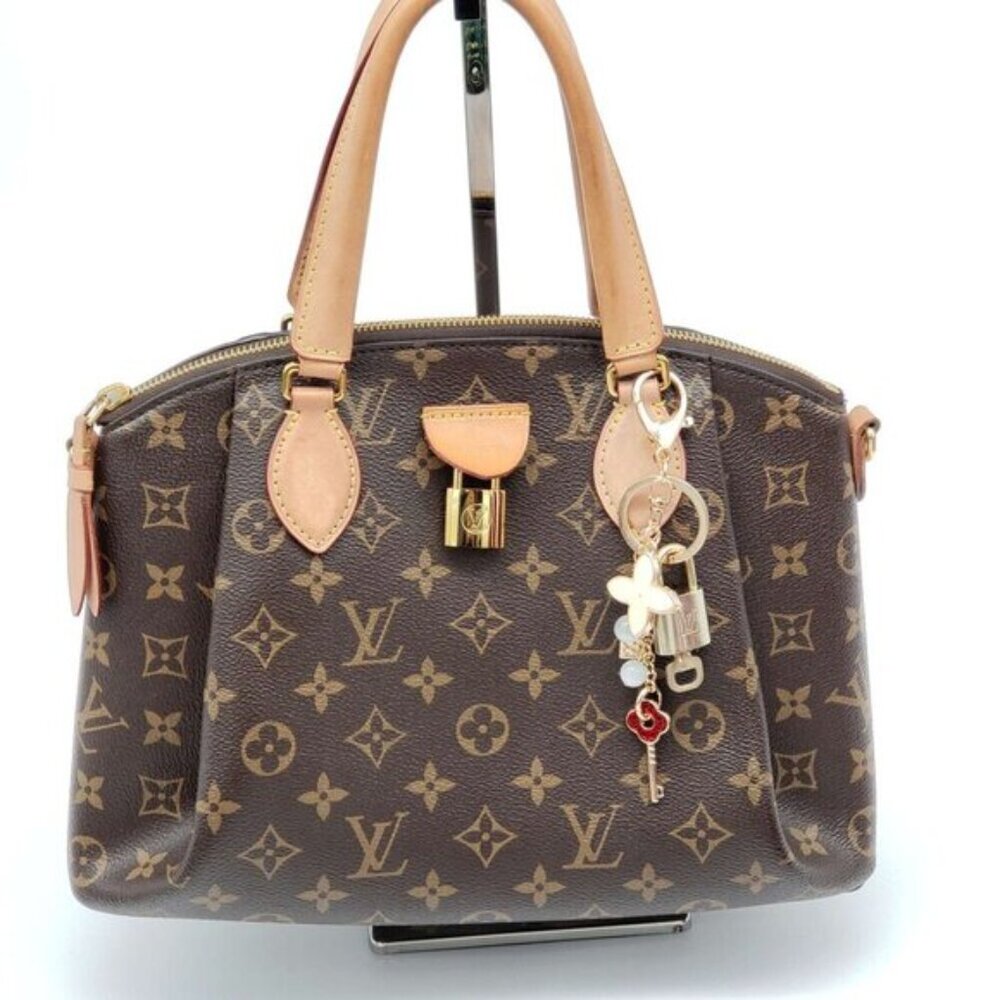 Authentic Louis Vuitton Gold Padlock & Key 🔒 LV Bag Charm w/ Unbranded Keychain - Picture 2 of 10